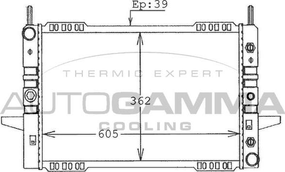 Autogamma 100388 - Radiator, mühərrikin soyudulması furqanavto.az