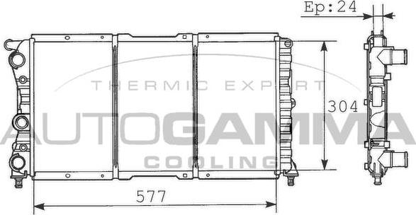 Autogamma 100293 - Radiator, mühərrikin soyudulması furqanavto.az