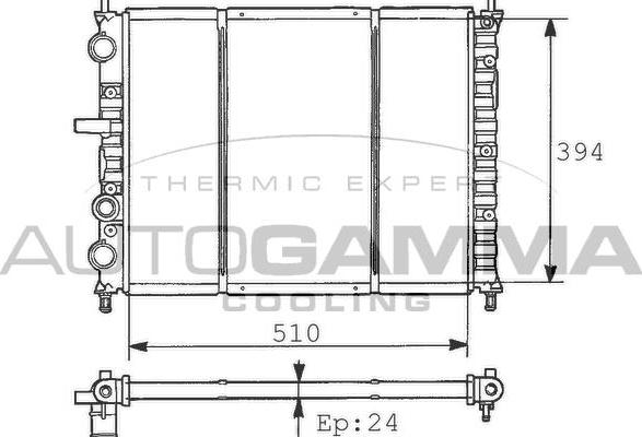 Autogamma 100261 - Radiator, mühərrikin soyudulması furqanavto.az