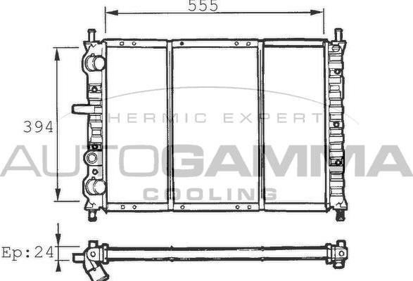 Autogamma 100262 - Radiator, mühərrikin soyudulması furqanavto.az