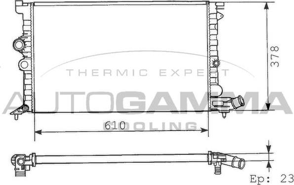 Autogamma 100208 - Radiator, mühərrikin soyudulması furqanavto.az