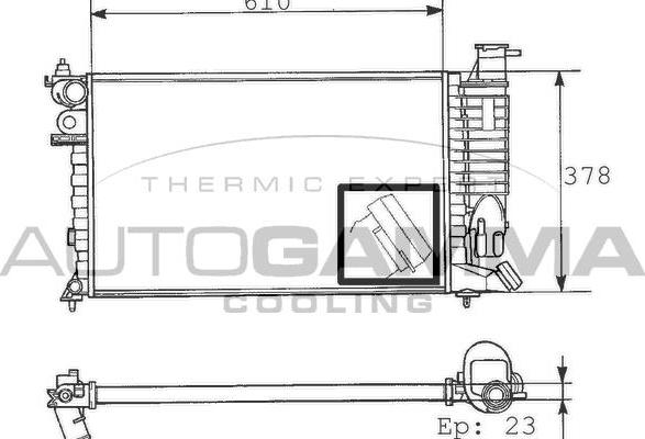 Autogamma 100233 - Radiator, mühərrikin soyudulması furqanavto.az