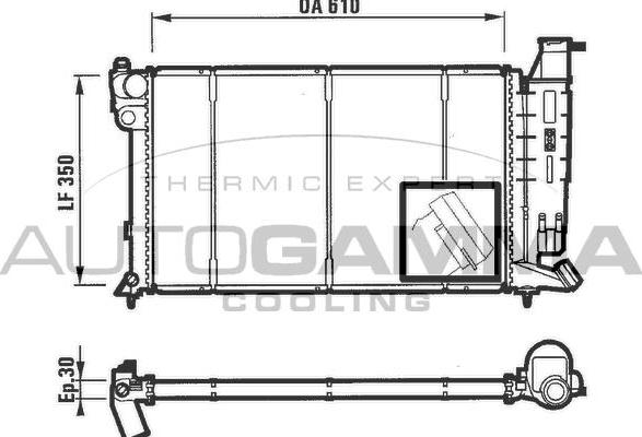 Autogamma 100229 - Radiator, mühərrikin soyudulması furqanavto.az