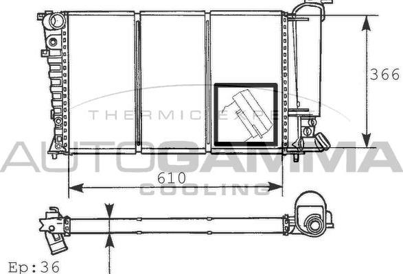 Autogamma 100226 - Radiator, mühərrikin soyudulması furqanavto.az