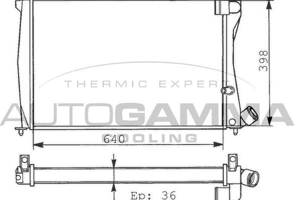 Autogamma 100220 - Radiator, mühərrikin soyudulması furqanavto.az