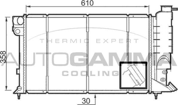 Autogamma 100228 - Radiator, mühərrikin soyudulması furqanavto.az