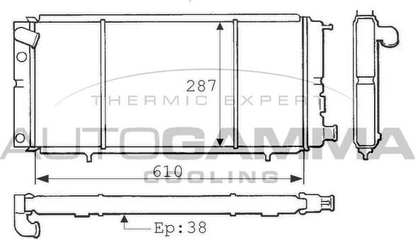 Autogamma 100744 - Radiator, mühərrikin soyudulması furqanavto.az