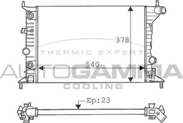 Autogamma 100730 - Radiator, mühərrikin soyudulması furqanavto.az