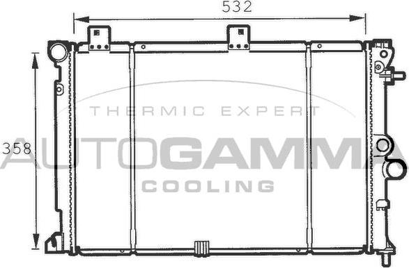 Autogamma 100728 - Radiator, mühərrikin soyudulması furqanavto.az