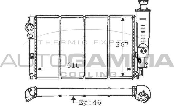 Autogamma 100775 - Radiator, mühərrikin soyudulması furqanavto.az