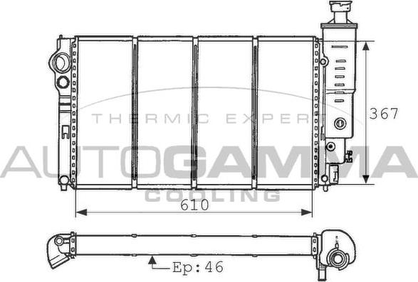 Autogamma 100773 - Radiator, mühərrikin soyudulması furqanavto.az