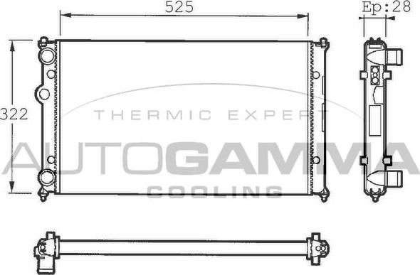 Autogamma 101413 - Radiator, mühərrikin soyudulması furqanavto.az