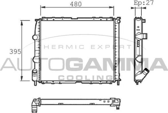 Autogamma 101422 - Radiator, mühərrikin soyudulması furqanavto.az