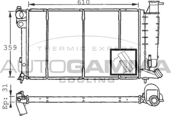 Autogamma 101473 - Radiator, mühərrikin soyudulması furqanavto.az