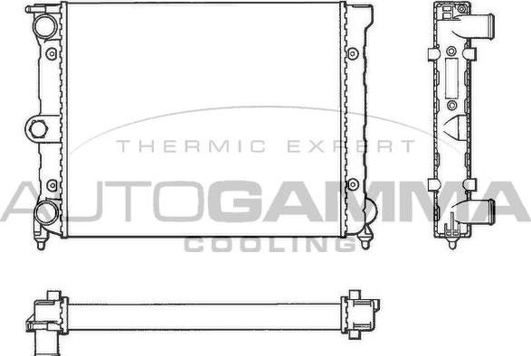 Autogamma 101041 - Radiator, mühərrikin soyudulması furqanavto.az