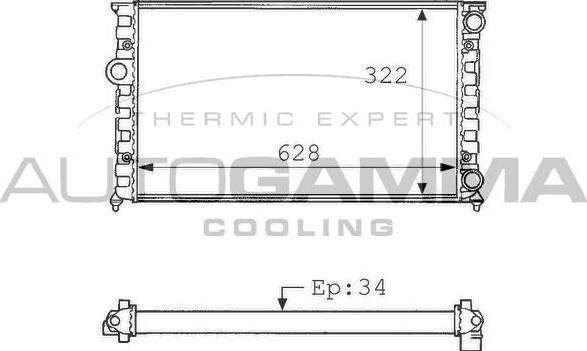 Autogamma 101059 - Radiator, mühərrikin soyudulması furqanavto.az