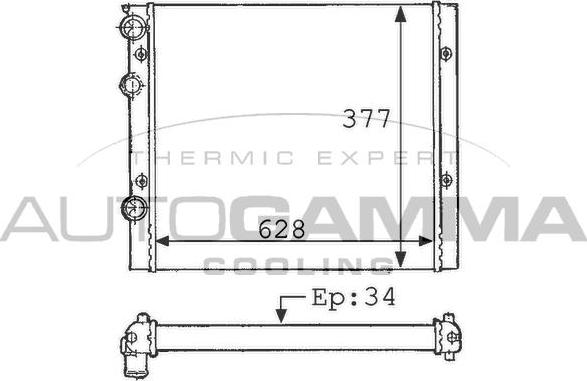 Autogamma 101061 - Radiator, mühərrikin soyudulması furqanavto.az