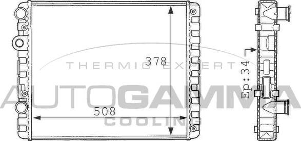 Autogamma 101082 - Radiator, mühərrikin soyudulması furqanavto.az