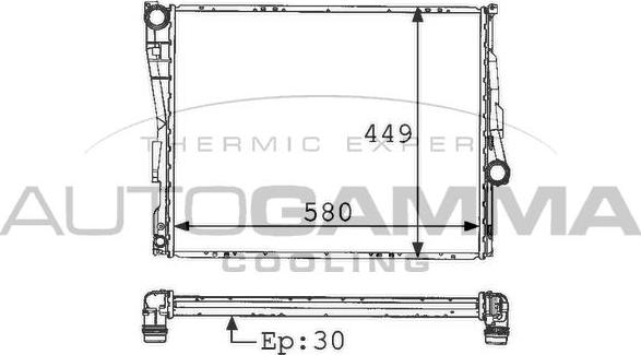 Autogamma 101125 - Radiator, mühərrikin soyudulması furqanavto.az