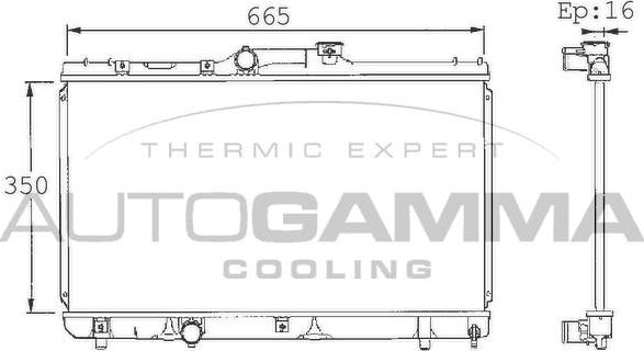 Autogamma 101354 - Radiator, mühərrikin soyudulması furqanavto.az