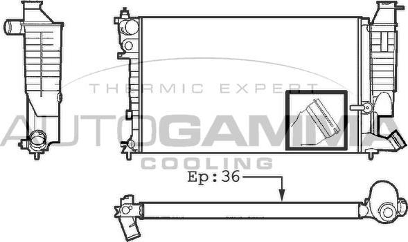 Autogamma 101328 - Radiator, mühərrikin soyudulması furqanavto.az