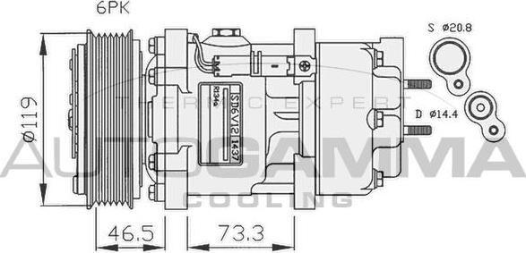 Autogamma 108020 - Kompressor, kondisioner furqanavto.az