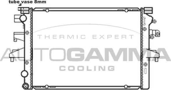 Autogamma 103544 - Radiator, mühərrikin soyudulması furqanavto.az