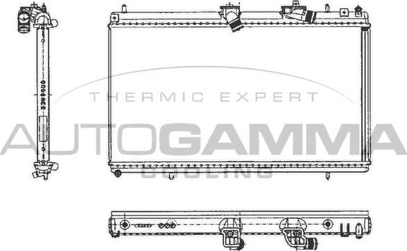 Autogamma 103646 - Radiator, mühərrikin soyudulması furqanavto.az