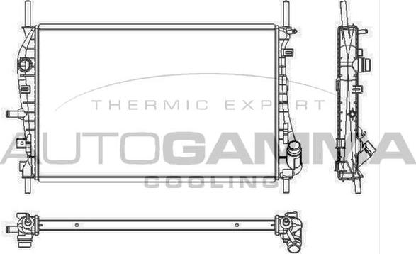 Autogamma 103653 - Radiator, mühərrikin soyudulması furqanavto.az