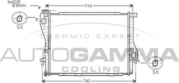 Autogamma 103399 - Radiator, mühərrikin soyudulması furqanavto.az