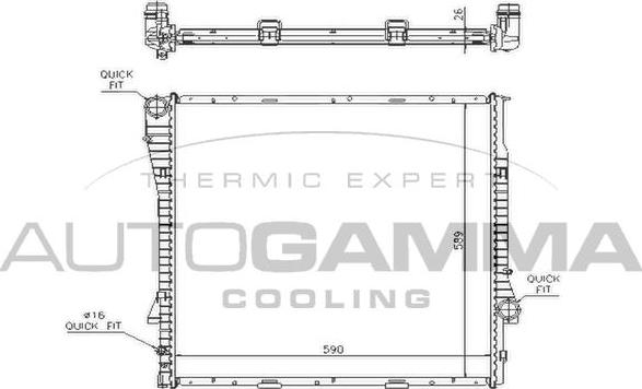 Autogamma 103398 - Radiator, mühərrikin soyudulması furqanavto.az