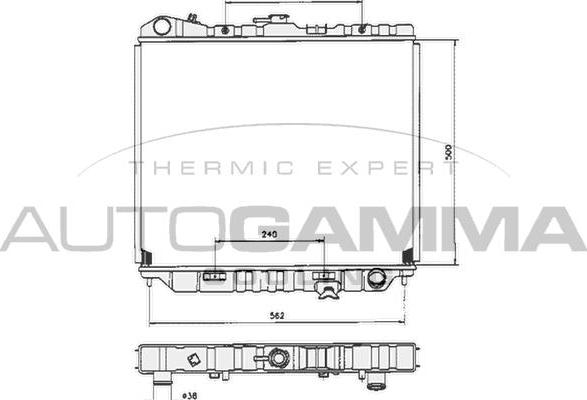 Autogamma 103360 - Radiator, mühərrikin soyudulması furqanavto.az