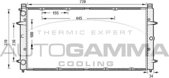 Autogamma 103376 - Radiator, mühərrikin soyudulması furqanavto.az