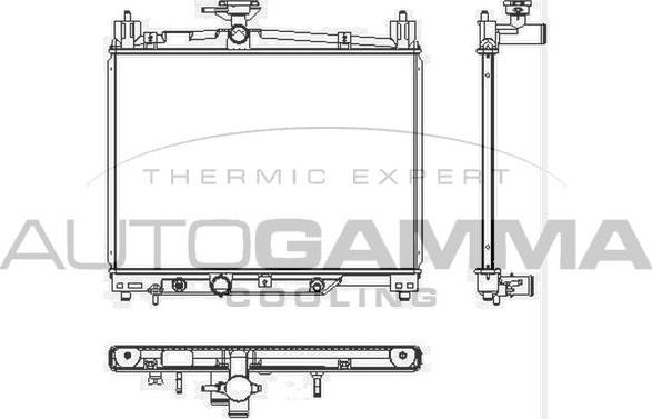 Autogamma 102955 - Radiator, mühərrikin soyudulması furqanavto.az