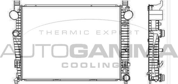 Autogamma 102168 - Radiator, mühərrikin soyudulması furqanavto.az