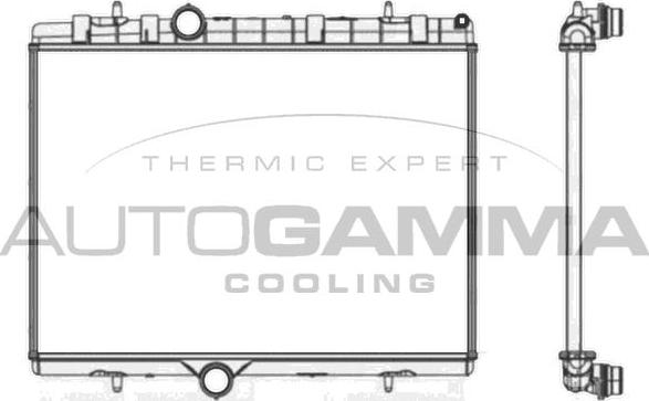 Autogamma 107624 - Radiator, mühərrikin soyudulması furqanavto.az