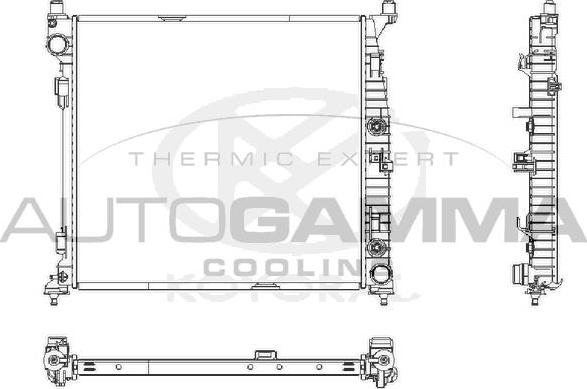 Autogamma 107166 - Radiator, mühərrikin soyudulması www.furqanavto.az