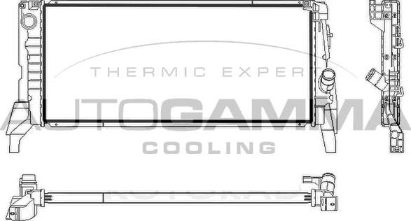 Autogamma 107838 - Radiator, mühərrikin soyudulması www.furqanavto.az