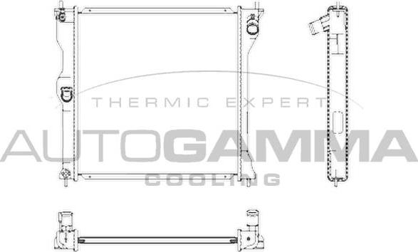 Autogamma 107253 - Radiator, mühərrikin soyudulması furqanavto.az