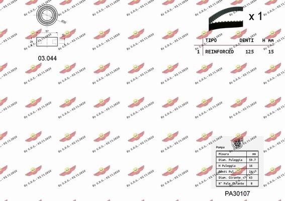 Autokit 04.5045PA - Su Pompası və Vaxt Kəməri Dəsti furqanavto.az