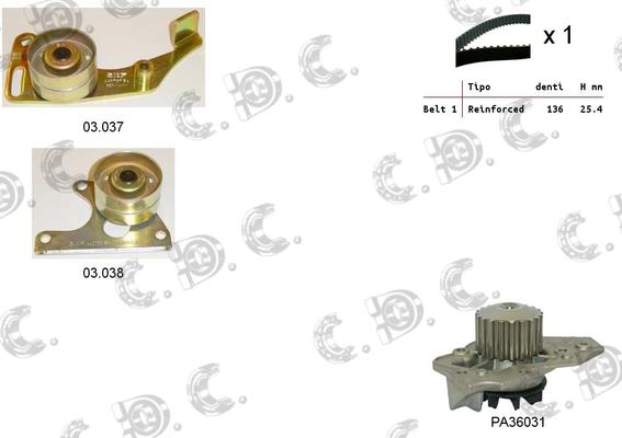 Autokit 04.5060PA - Su Pompası və Vaxt Kəməri Dəsti furqanavto.az