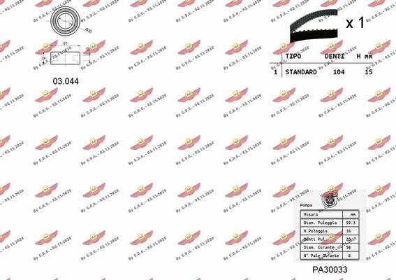 Autokit 04.5024PA - Su Pompası və Vaxt Kəməri Dəsti furqanavto.az