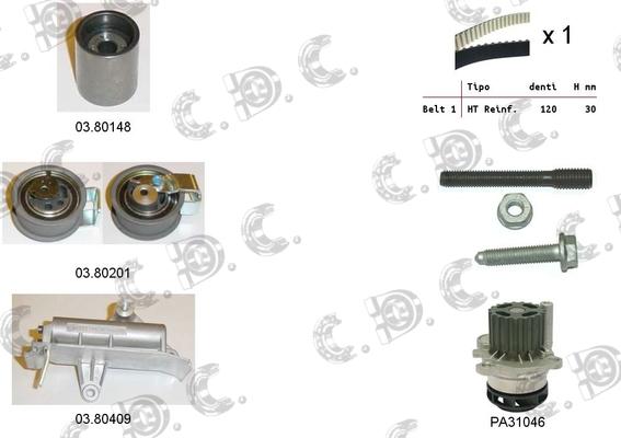 Autokit 04.5130PA - Su Pompası və Vaxt Kəməri Dəsti furqanavto.az