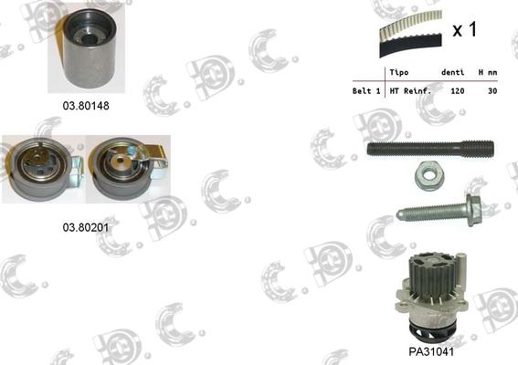 Autokit 04.5129PA2 - Su Pompası və Vaxt Kəməri Dəsti furqanavto.az