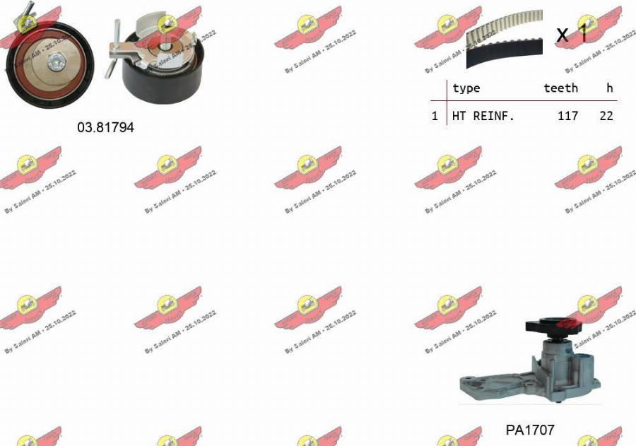 Autokit 04.5353PA2 - Su Pompası və Vaxt Kəməri Dəsti furqanavto.az