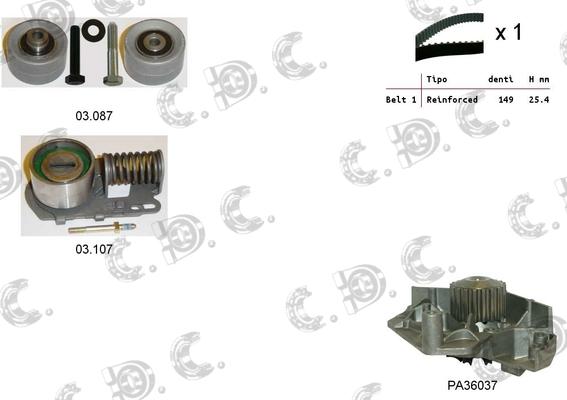 Autokit 04.5227PA - Su Pompası və Vaxt Kəməri Dəsti furqanavto.az