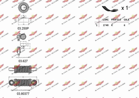 Autokit 06.0120 - V-yivli kəmər dəsti furqanavto.az