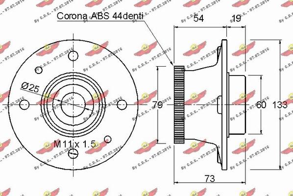 Autokit 01.97550 - Təkər qovşağı, podşipnik dəsti furqanavto.az