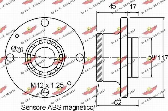 Autokit 01.97102 - Təkər qovşağı, podşipnik dəsti furqanavto.az