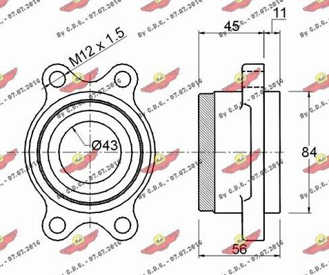 Autokit 01.082 - Təkər qovşağı, podşipnik dəsti furqanavto.az